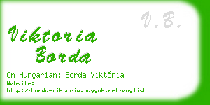 viktoria borda business card